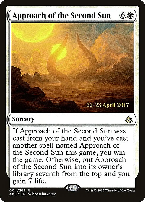 Carta Magic - FOIL Approach of the Second Sun - Idioma: Espa–ol - Edicion: Amonkhet Promos