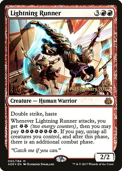Carta Magic - FOIL Lightning Runner - Idioma: Espa–ol - Edicion: Aether Revolt Promos