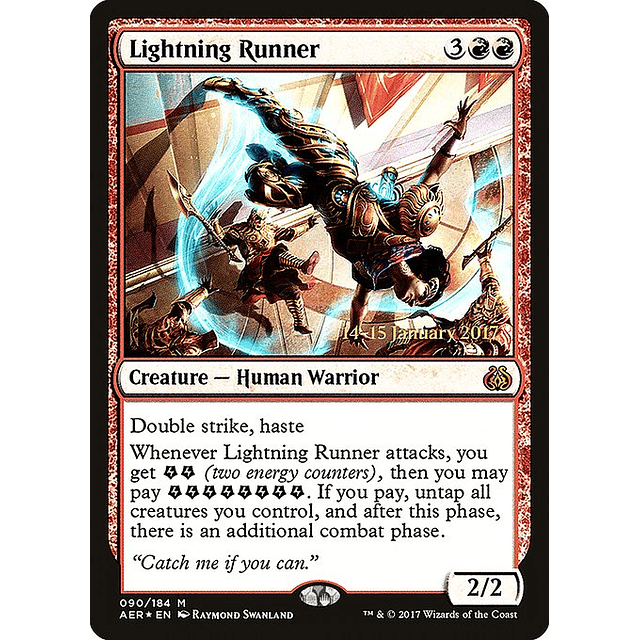 Carta Magic - FOIL Lightning Runner - Idioma: Espa–ol - Edicion: Aether Revolt Promos