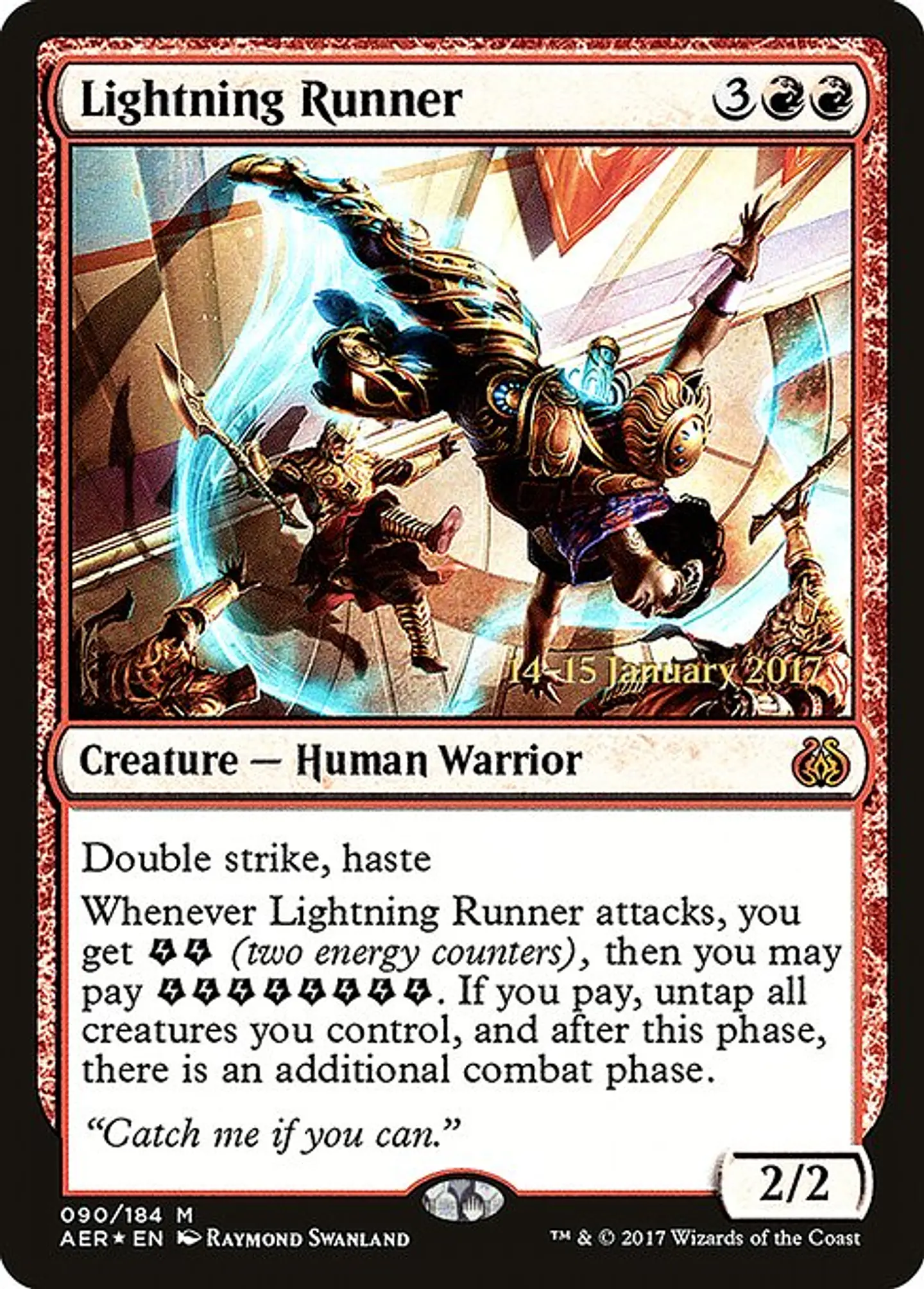 Carta Magic - FOIL Lightning Runner - Idioma: Espa–ol - Edicion: Aether Revolt Promos 1