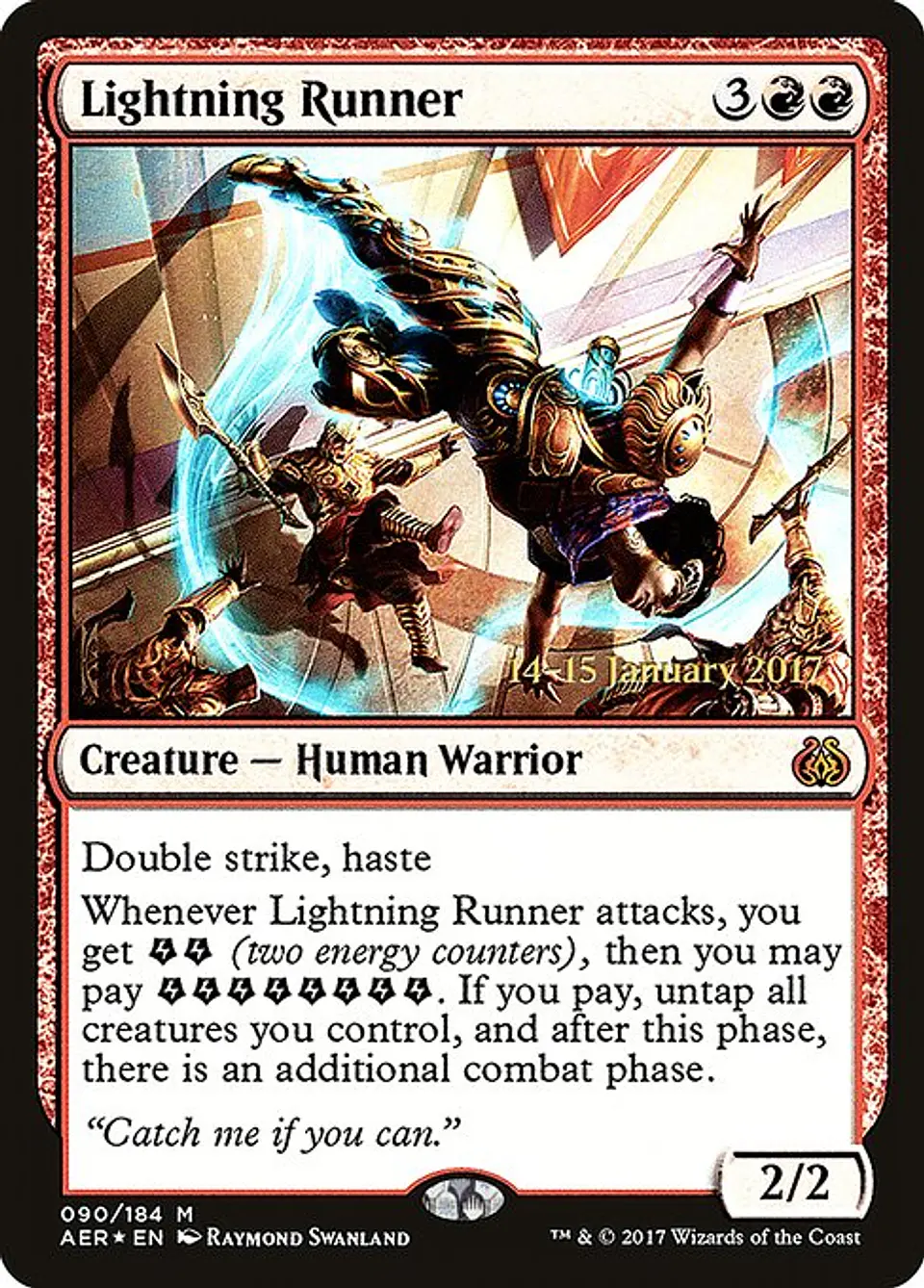 Carta Magic - FOIL Lightning Runner - Idioma: Espa–ol - Edicion: Aether Revolt Promos 1