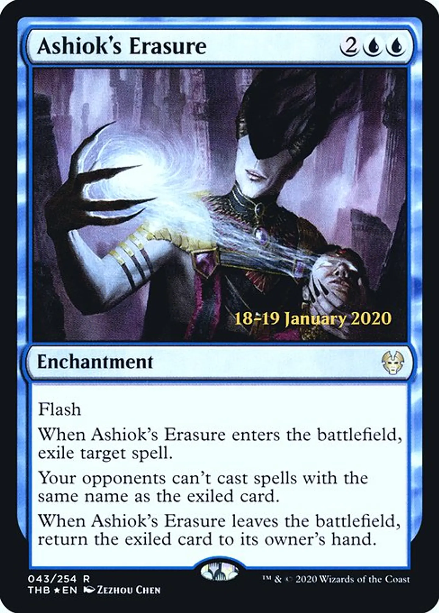 Carta Magic - FOIL Ashiok's Erasure - Idioma: Espa–ol - Edicion: Theros Beyond Death Promos 1