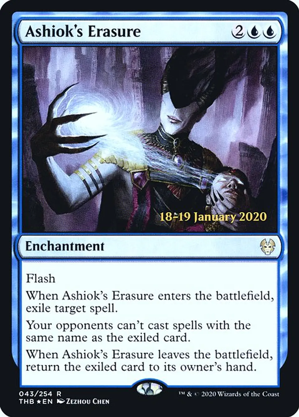 Carta Magic - FOIL Ashiok's Erasure - Idioma: Espa–ol - Edicion: Theros Beyond Death Promos 1