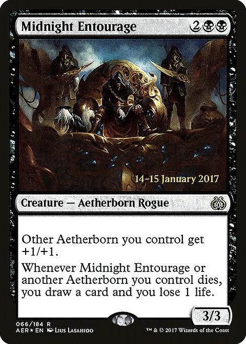 Carta Magic - FOIL Midnight Entourage - Idioma: Espa–ol - Edicion: Aether Revolt Promos