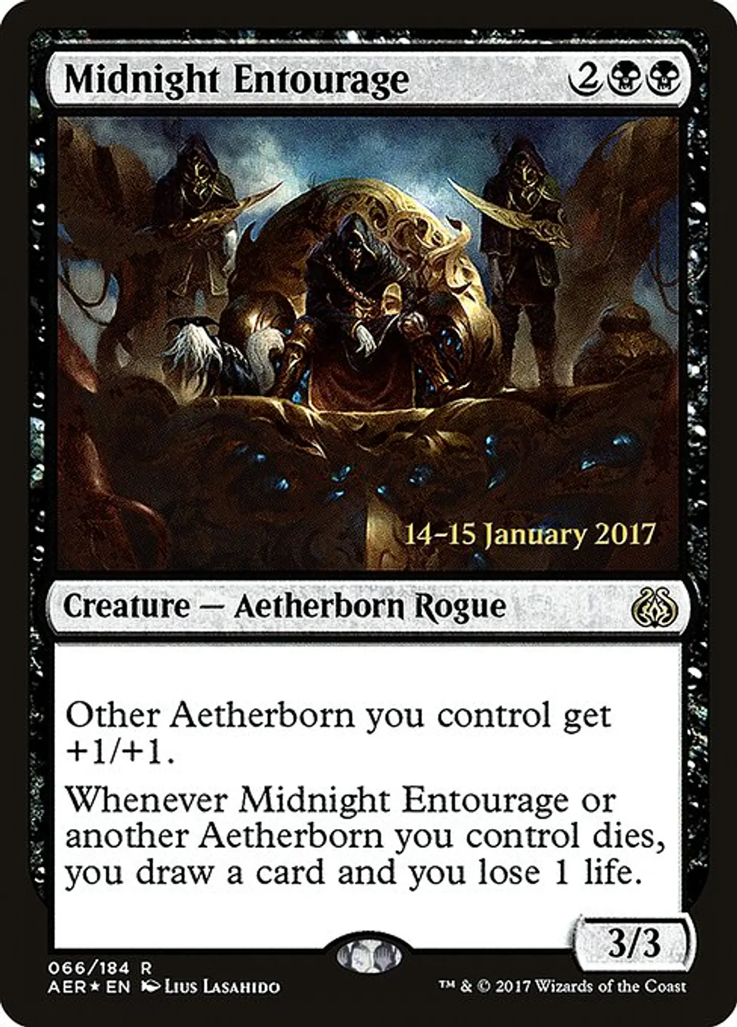 Carta Magic - FOIL Midnight Entourage - Idioma: Espa–ol - Edicion: Aether Revolt Promos 1