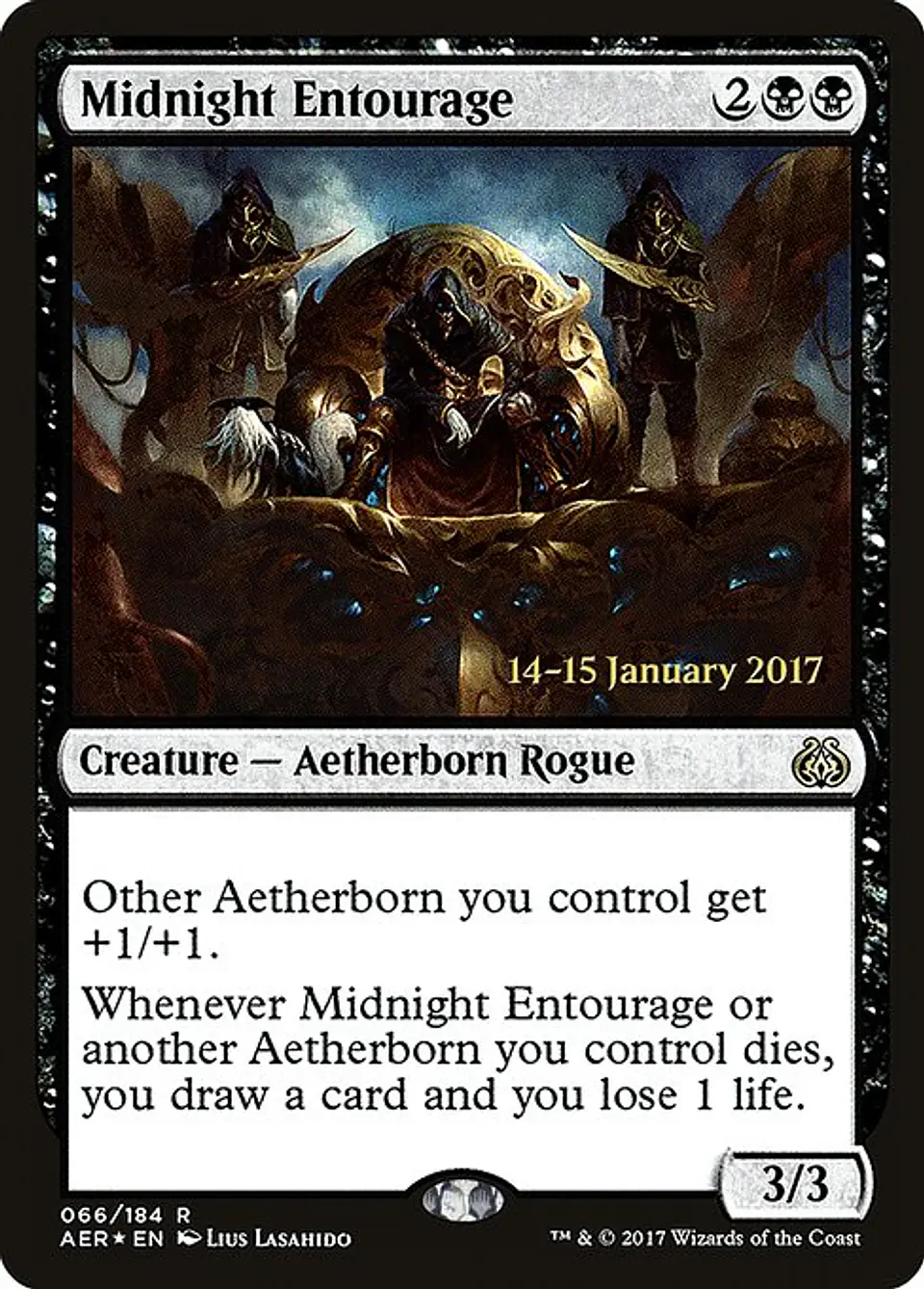 Carta Magic - FOIL Midnight Entourage - Idioma: Espa–ol - Edicion: Aether Revolt Promos 1