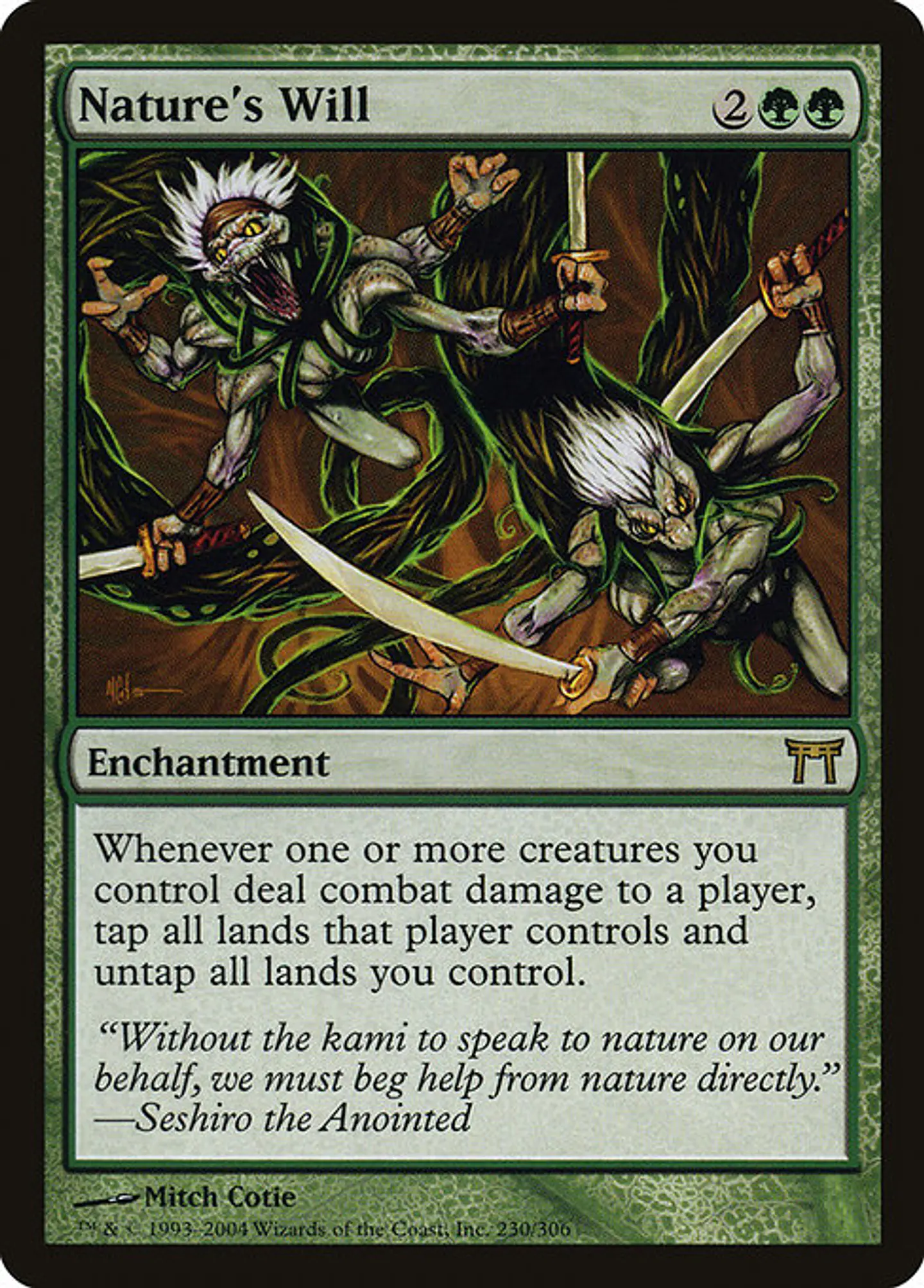 Carta Magic - Nature's Will - Idioma: Espa–ol - Edicion: Champions of Kamigawa 1