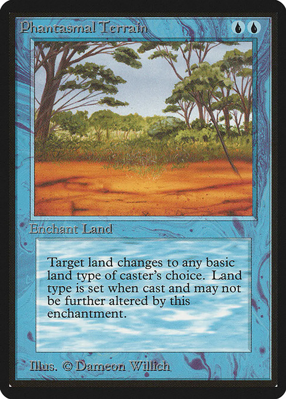 Carta Magic - Phantasmal Terrain - Idioma: Ingles - Edicion: Limited Edition Beta 1