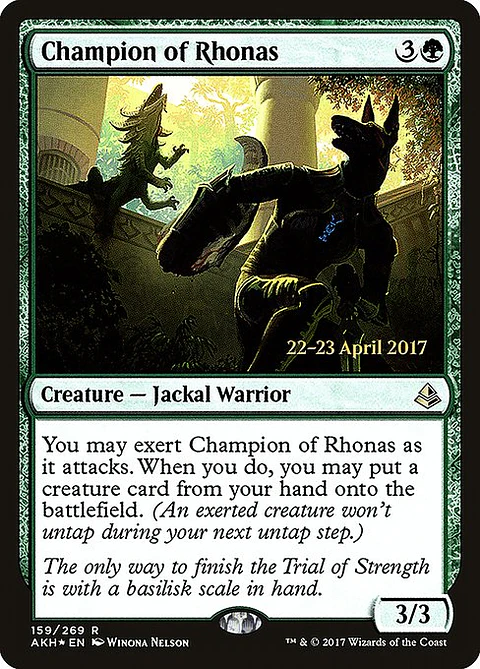 Carta Magic - FOIL Champion of Rhonas - Idioma: Espa–ol - Edicion: Amonkhet Promos