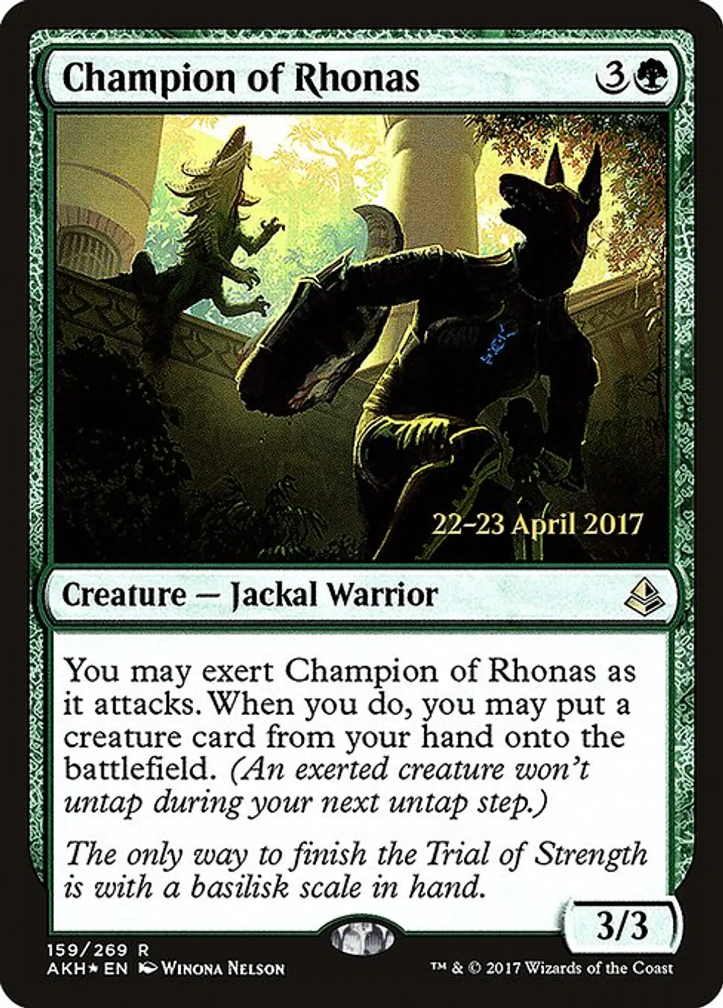 Carta Magic - FOIL Champion of Rhonas - Idioma: Espa–ol - Edicion: Amonkhet Promos 1