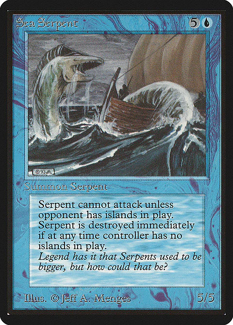 Carta Magic - Sea Serpent - Idioma: Ingles - Edicion: Limited Edition Beta