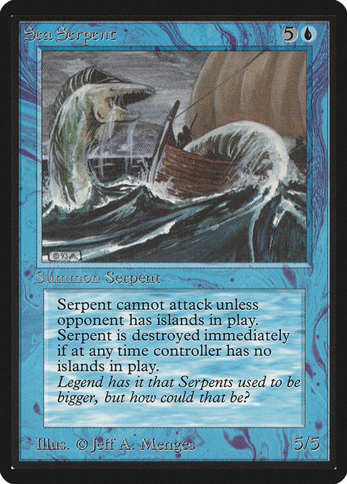 Carta Magic - Sea Serpent - Idioma: Ingles - Edicion: Limited Edition Beta 1