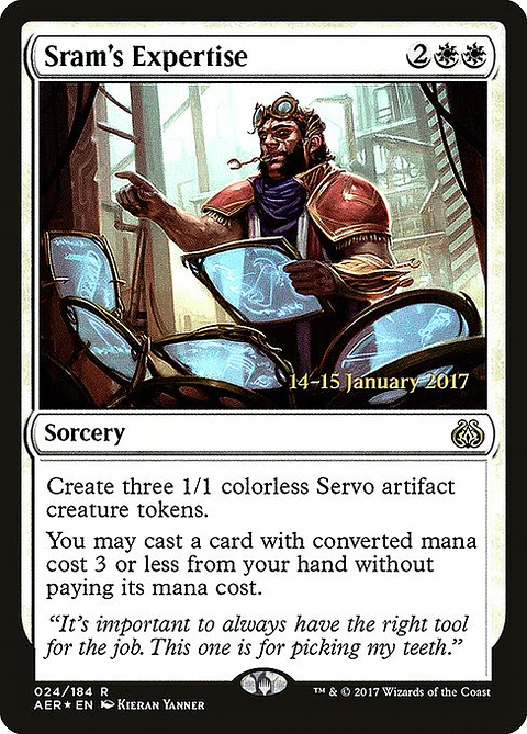 Carta Magic - FOIL Sram's Expertise - Idioma: Espa–ol - Edicion: Aether Revolt Promos