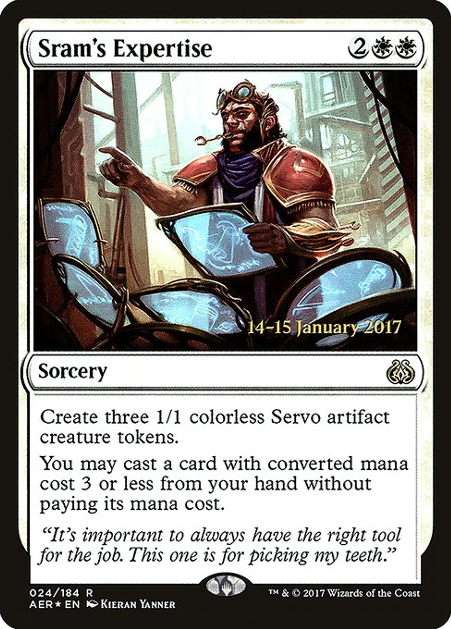 Carta Magic - FOIL Sram's Expertise - Idioma: Espa–ol - Edicion: Aether Revolt Promos 1