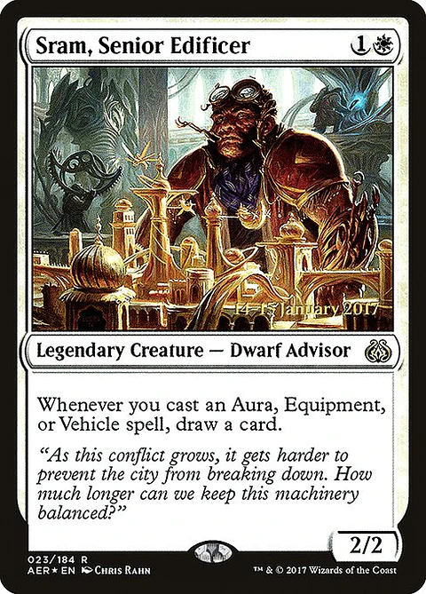 Carta Magic - FOIL Sram, Senior Edificer - Idioma: Espa–ol - Edicion: Aether Revolt Promos