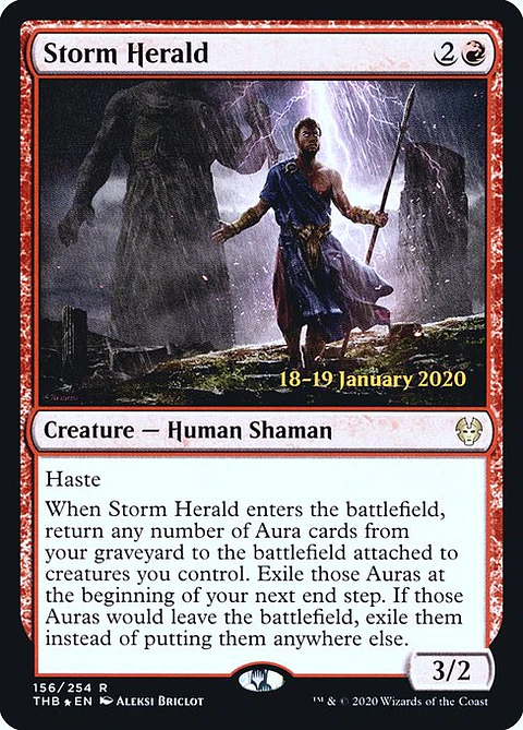 Carta Magic - FOIL Storm Herald - Idioma: Espa–ol - Edicion: Theros Beyond Death Promos