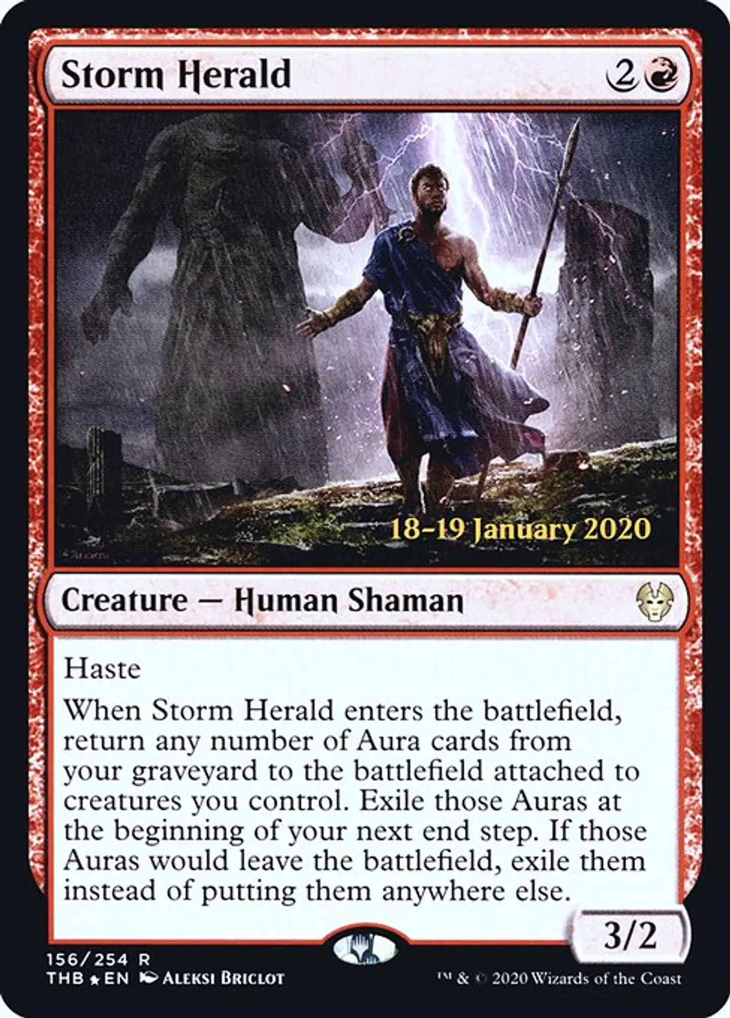 Carta Magic - FOIL Storm Herald - Idioma: Espa–ol - Edicion: Theros Beyond Death Promos 1