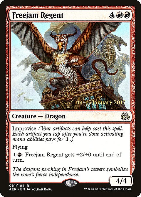 Carta Magic - FOIL Freejam Regent - Idioma: Espa–ol - Edicion: Aether Revolt Promos