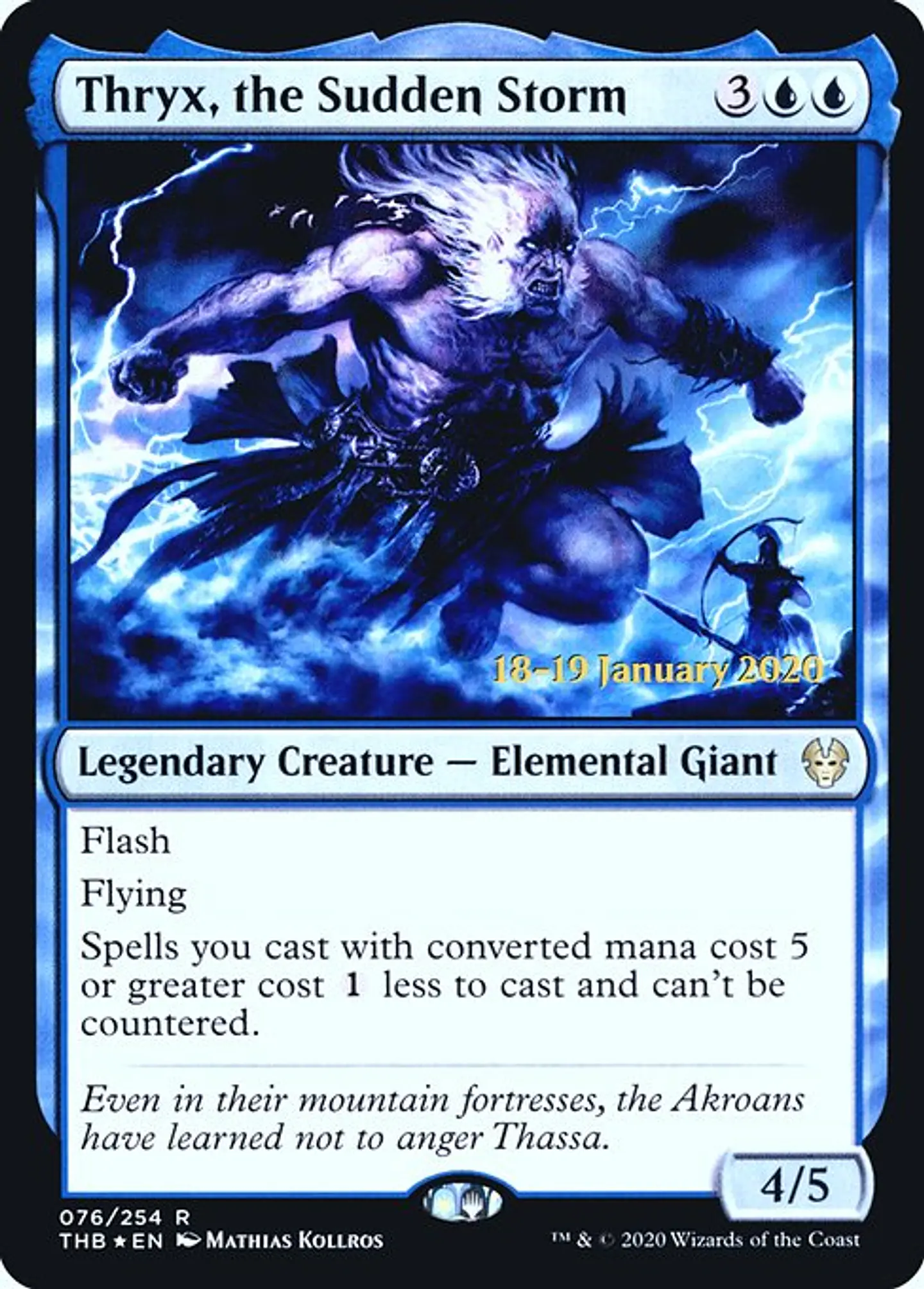 Carta Magic - FOIL Thryx, the Sudden Storm - Idioma: Espa–ol - Edicion: Theros Beyond Death Promos 1