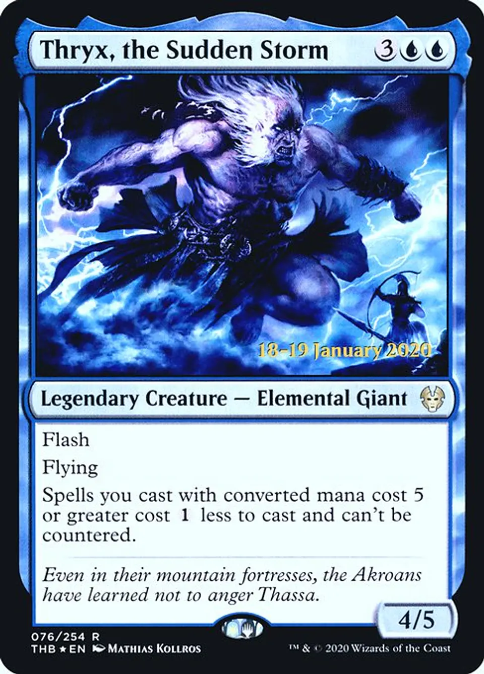 Carta Magic - FOIL Thryx, the Sudden Storm - Idioma: Espa–ol - Edicion: Theros Beyond Death Promos 1