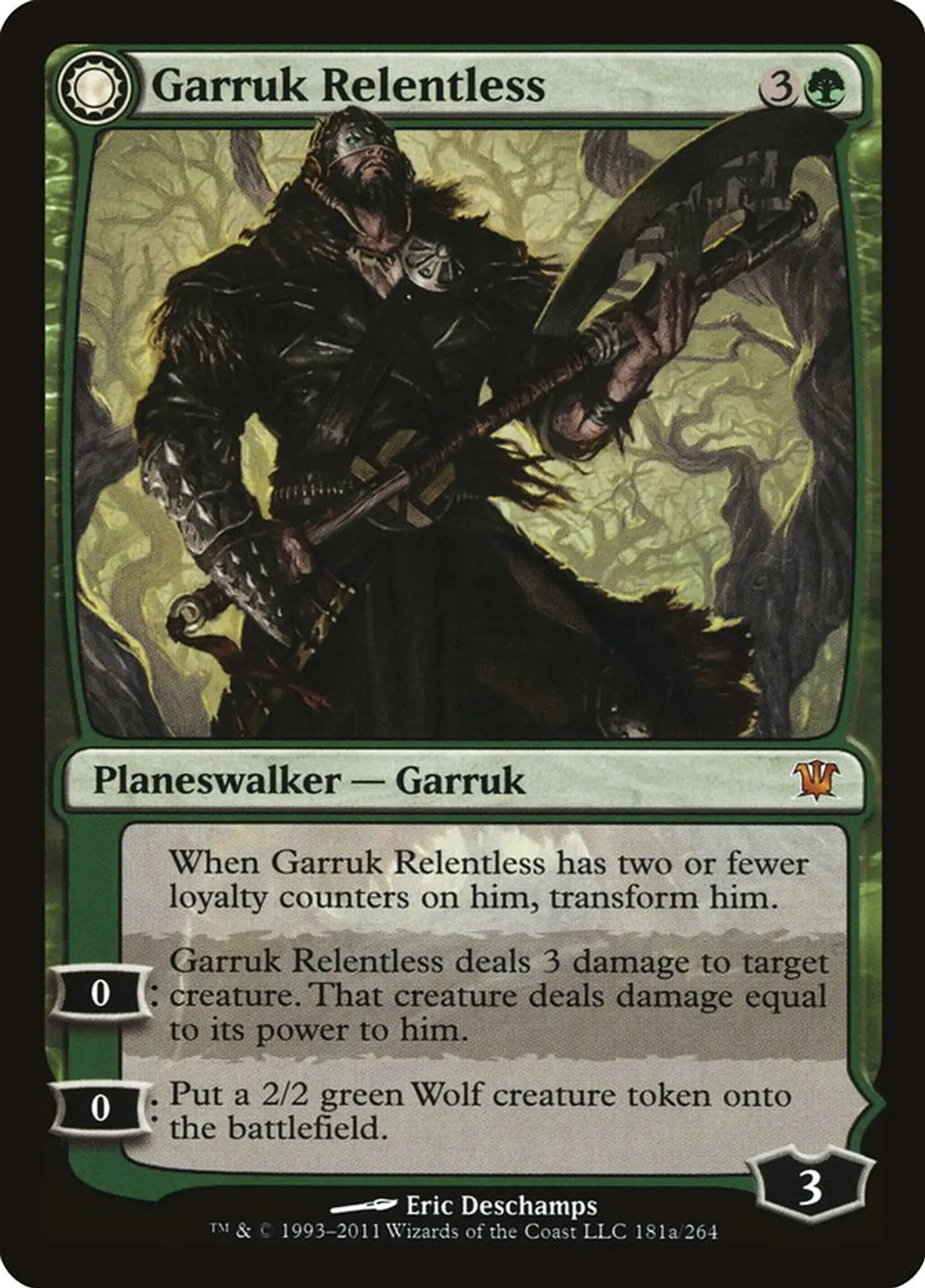 Carta Magic - Garruk Relentless - Idioma: Espa–ol - Edicion: Innistrad 1
