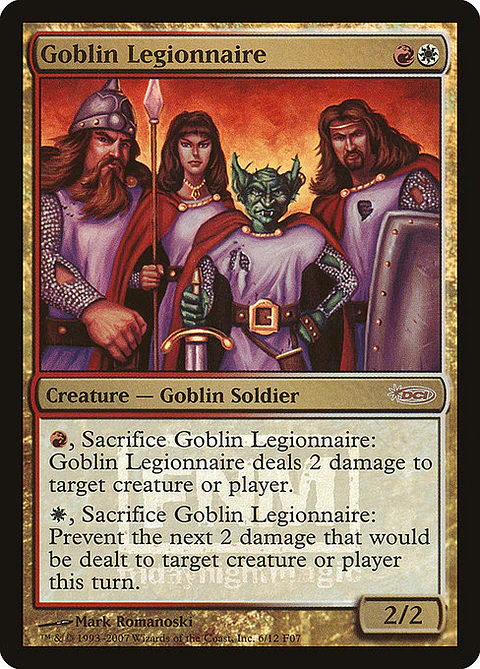 Carta Magic - FOIL Goblin Legionnaire - Idioma: Ingles - Edicion: Friday Night Magic 2007