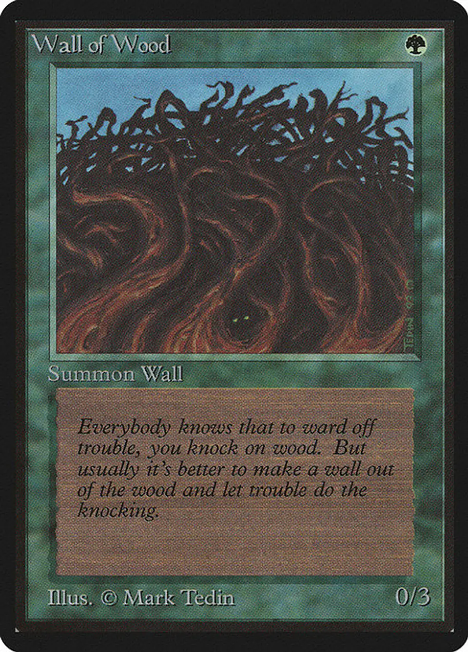 Carta Magic - Wall of Wood - Idioma: Ingles - Edicion: Limited Edition Beta 1