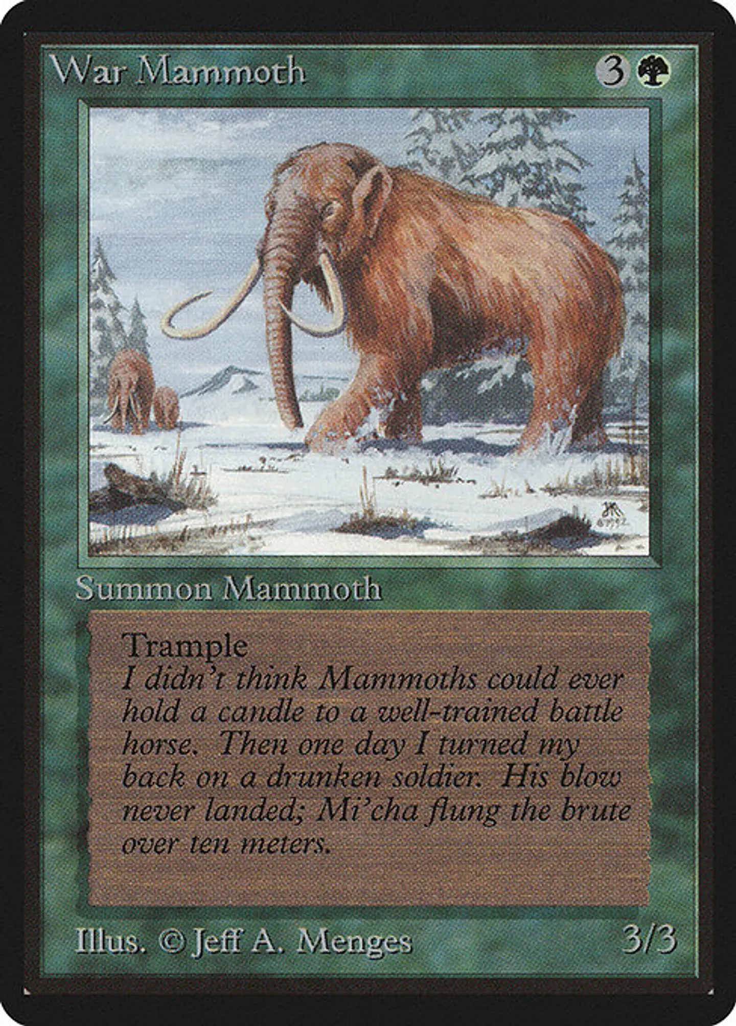 Carta Magic - War Mammoth - Idioma: Ingles - Edicion: Limited Edition Beta 1