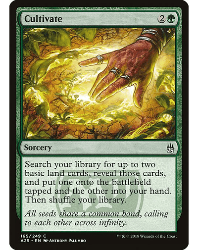 Carta Magic - Cultivate - Idioma: Ingles - Edicion: Masters 25
