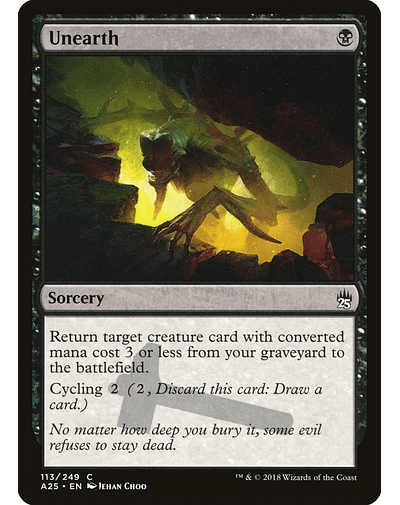 Carta Magic - Unearth - Idioma: Ingles - Edicion:Master 25