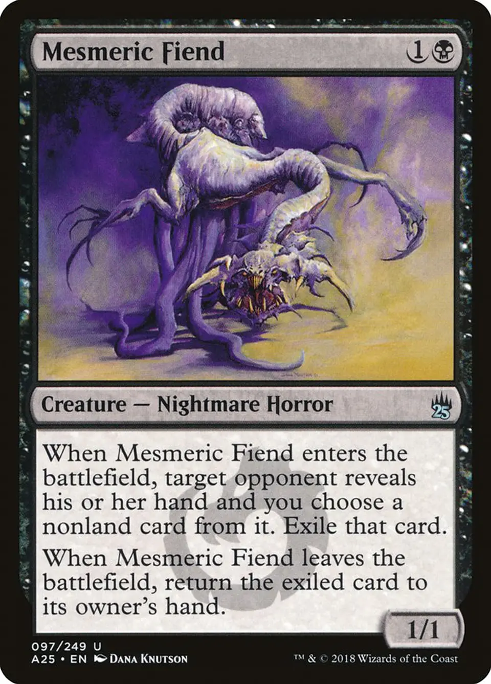 Carta Magic - Mesmeric Fiend - Idioma: Ingles - Edicion:Master 25 1