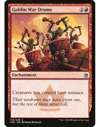 Carta Magic - Goblin War Drums - Idioma: Ingles - Edicion:Master 25