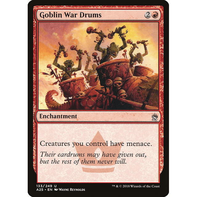 Carta Magic - Goblin War Drums - Idioma: Ingles - Edicion:Master 25