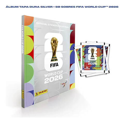 Album Mundial 2026 Tapa Dura Edicion SILVER + 50 Sobres