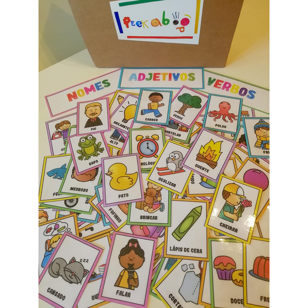 ADJETIVOS: Jogo de Dominó e Flash Cards em PORTUGUÊS - Domino Game  Portuguese