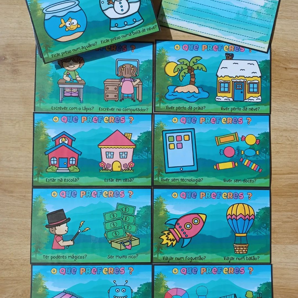 Atividade 184 - O que preferes? - Físico e PDF 1