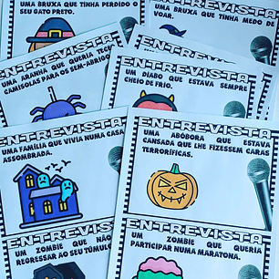 Atividade 199 - Escrita Criativa - Entrevista - Halloween - Físico e PDF