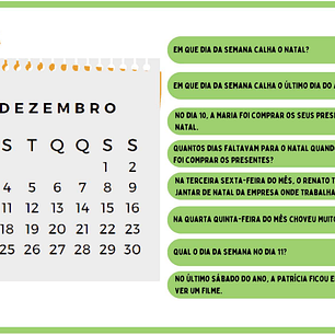 Atividade 283 - Calendário - destrezas cognitivas - PDF