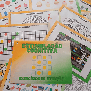 Atividade 303 - Estimulação Cognitiva - Exercícios de atenção - Físico e PDF