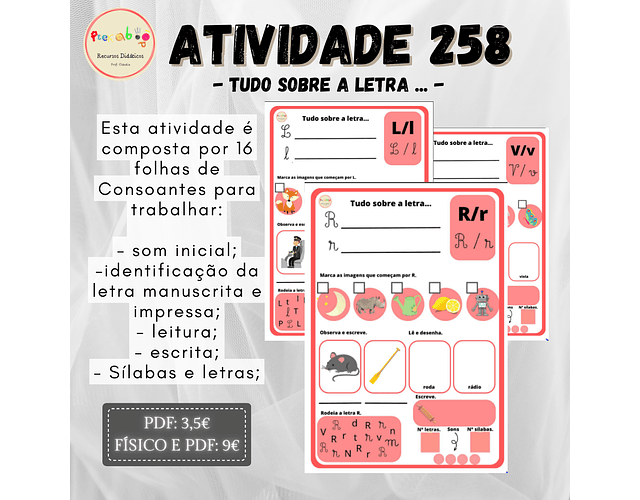 Atividade 258 - Tudo sobre a letra ... - PDF