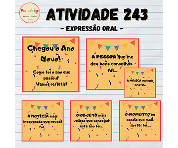 Atividade 243 - Expressão Oral - Físico e PDF