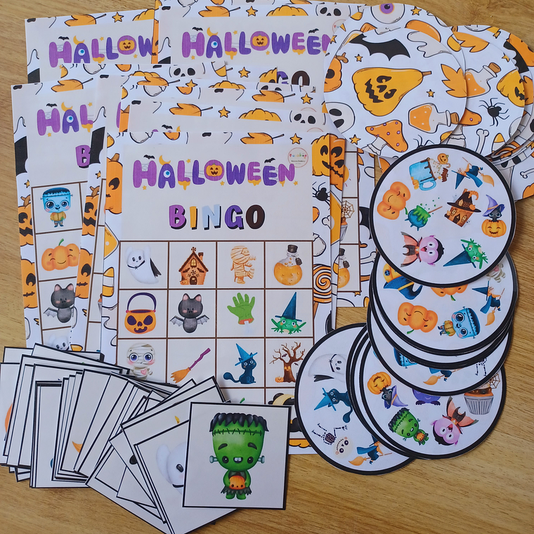 Atividade 538- Bingo e double de Halloween - Físico e PDF 1