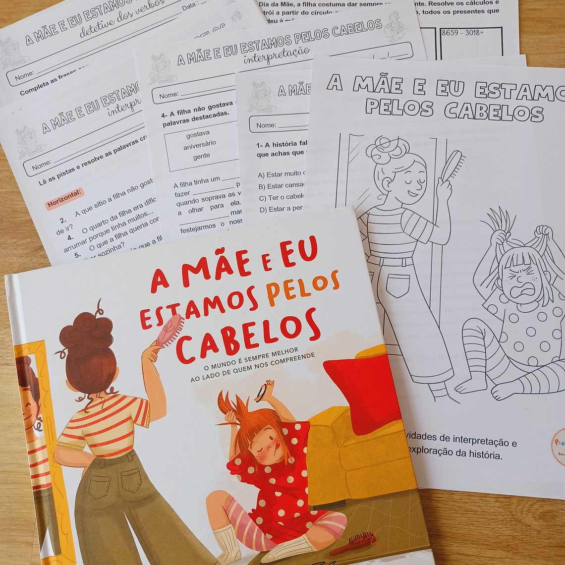 Atividade 620 - A mãe e eu estamos pelos cabelos - Atividades de interpretação e exploração do livro - PDF 1