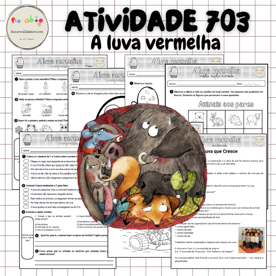 703- A luva vermelha - atividades de interpretação e exploração - 1º e 2º ano - PDF 1