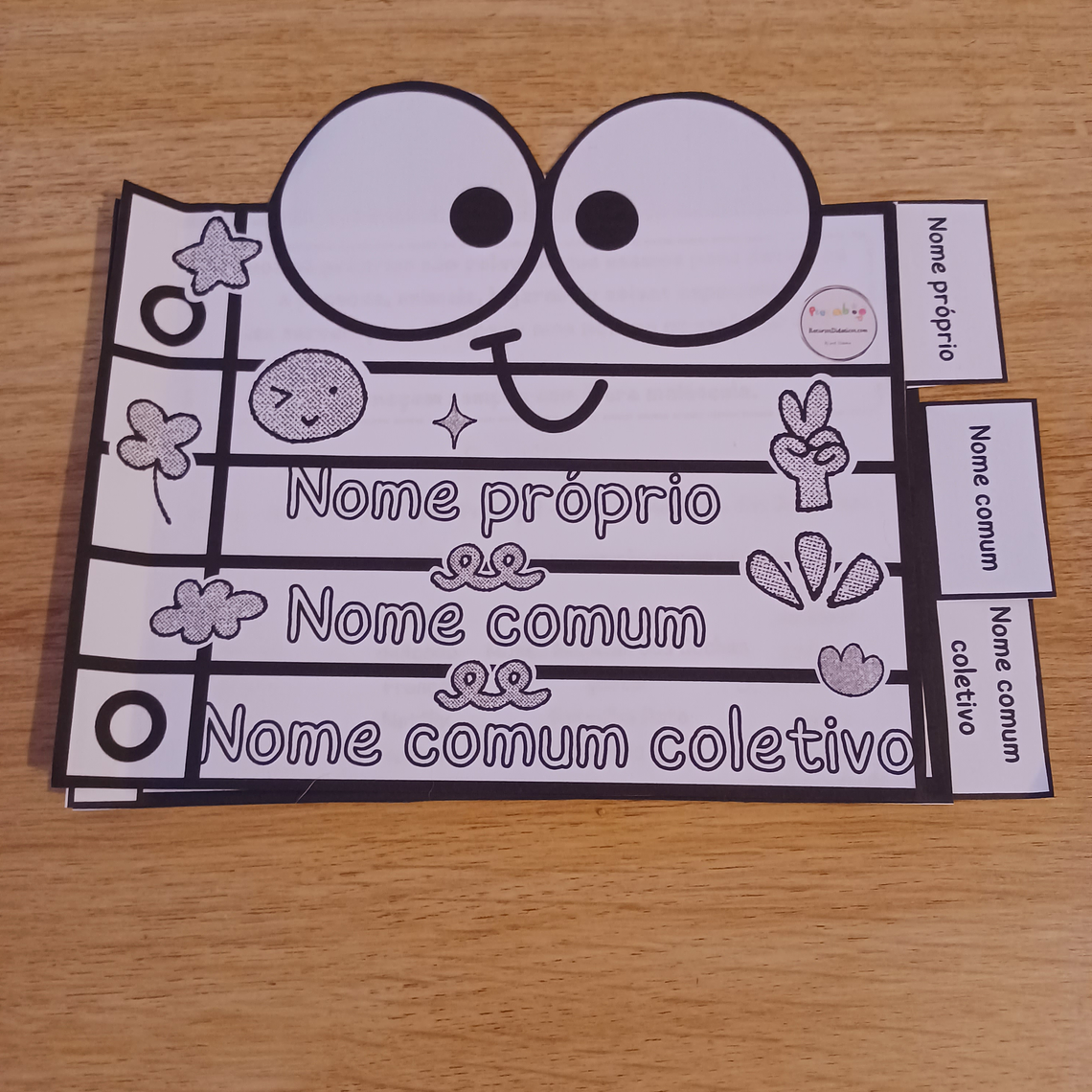 Atividade 712 - Flipbook dos nomes próprios, comuns e comuns coletivos e flipbook de adjetivos - PDF 2