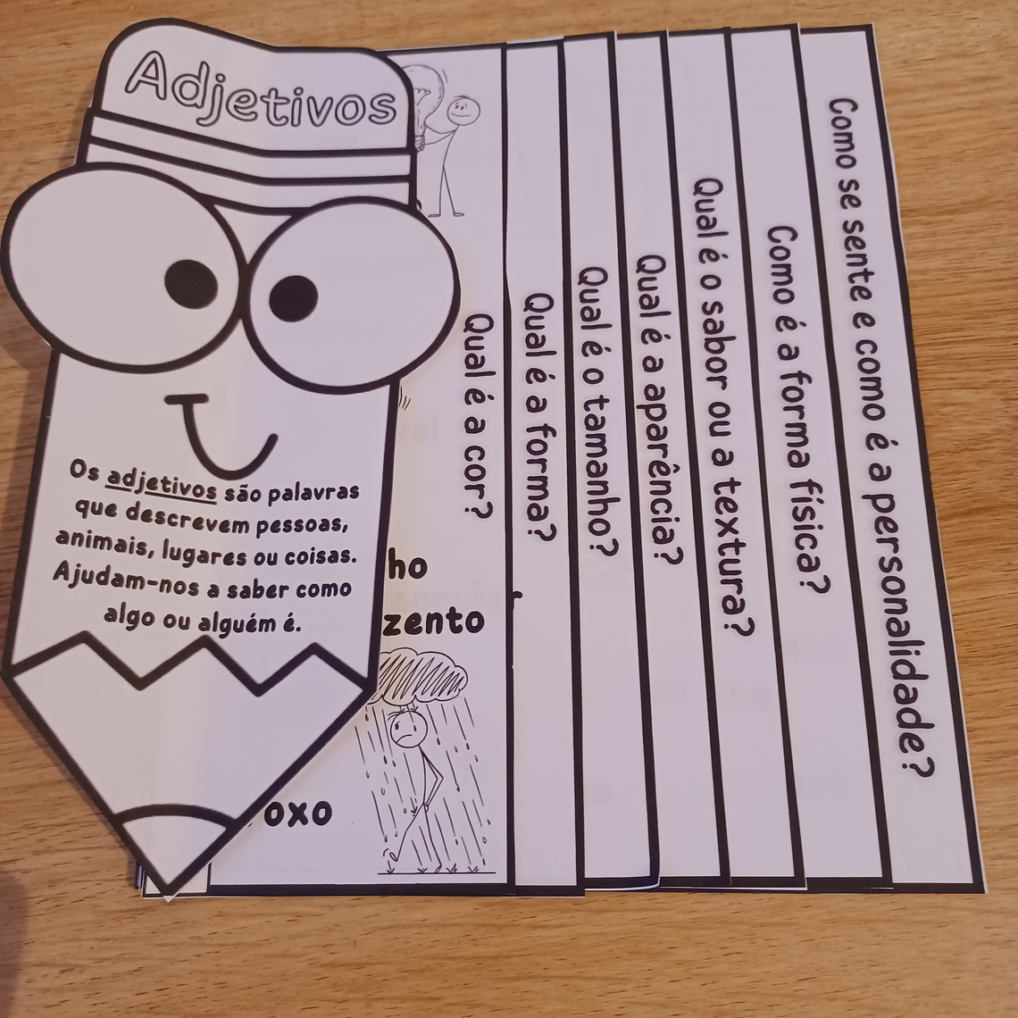 Atividade 712 - Flipbook dos nomes próprios, comuns e comuns coletivos e flipbook de adjetivos - PDF 3