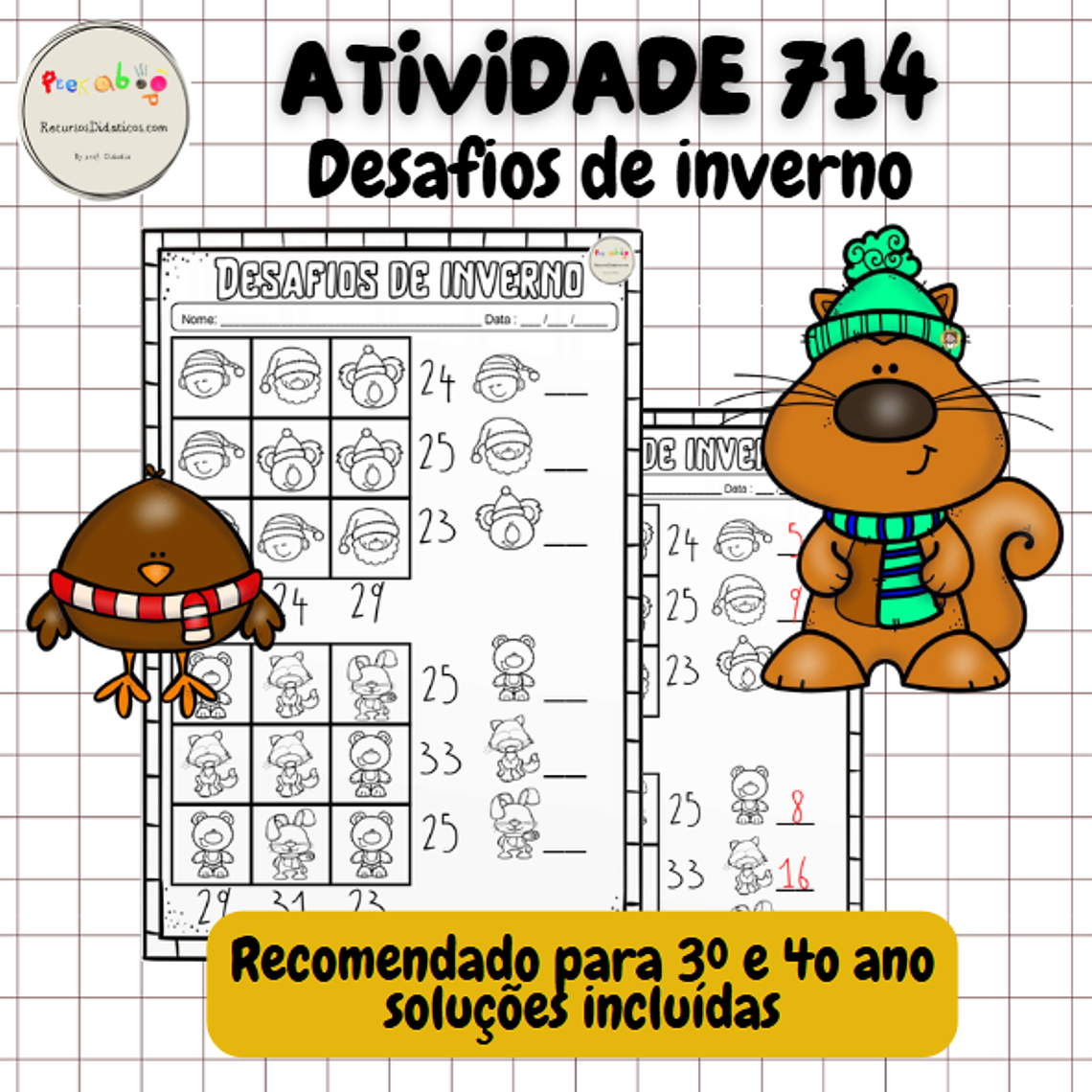Atividade 714- Desafios de matemática - PDF 1