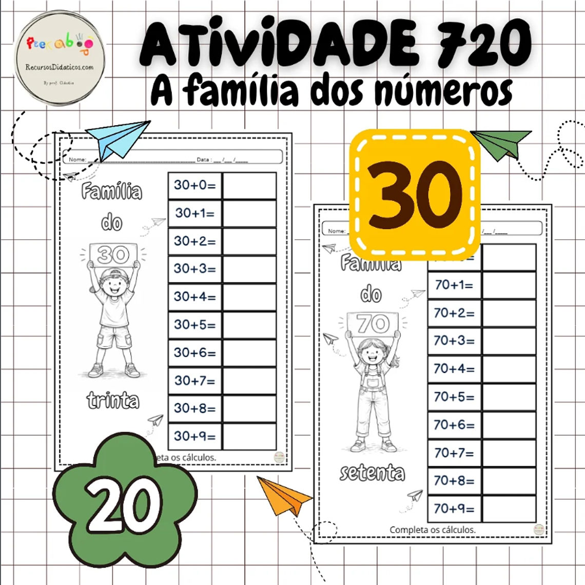 Atividade 720 - A família de números até 99 - PDF 1