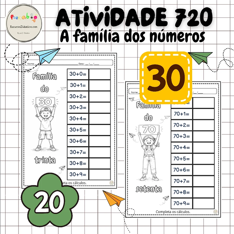Atividade 720 - A família de números até 99 - PDF 1