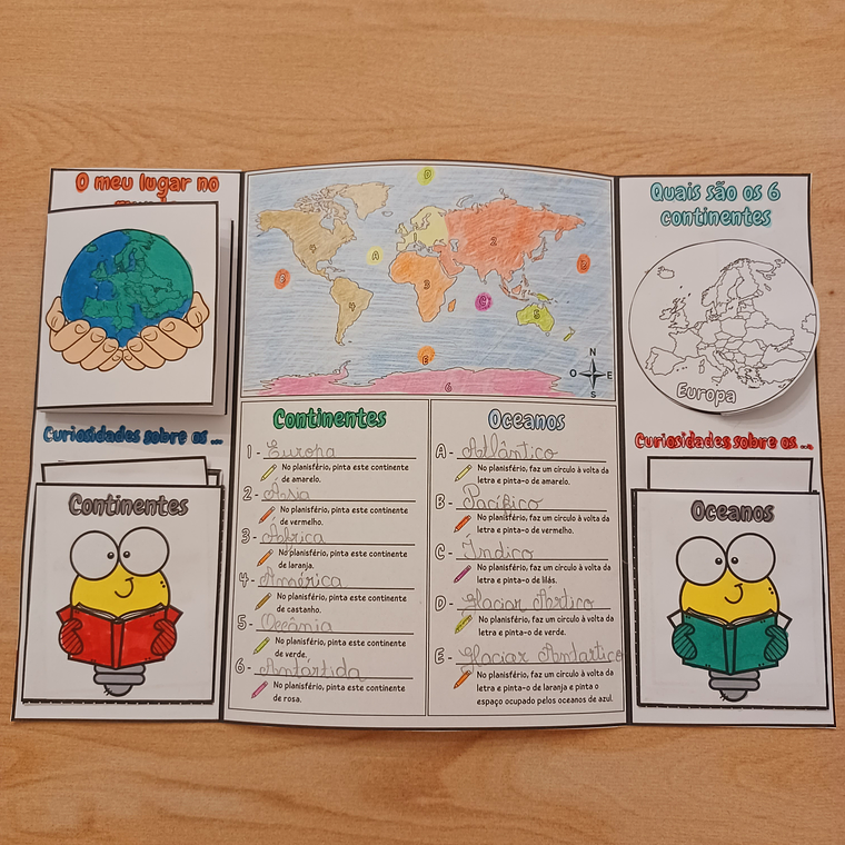 Atividade 721 - Flipbook sobre continentes e oceanos - PDF 2